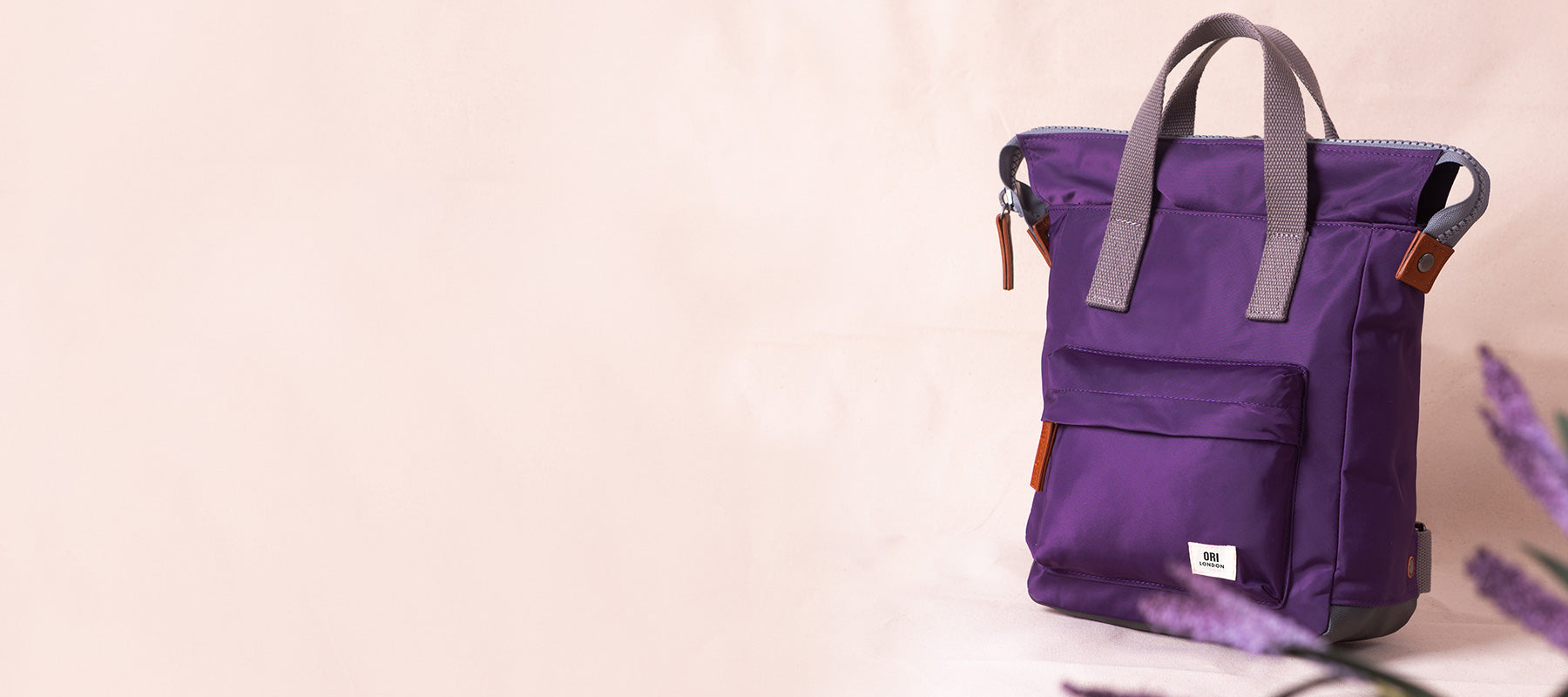 ORI London Lavender Backpack PERI PURPLE | RECYCLED BAGS & BACKPACKS | ORI LONDON – ORI  main image 3