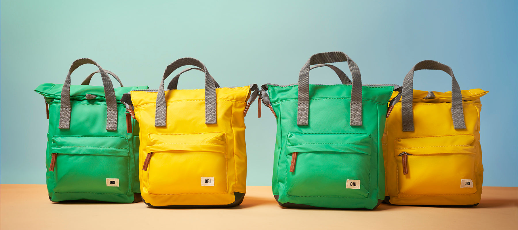 GREEN APPLE & MUSTARD | RECYCLED BAGS & BACKPACKS | ORI 