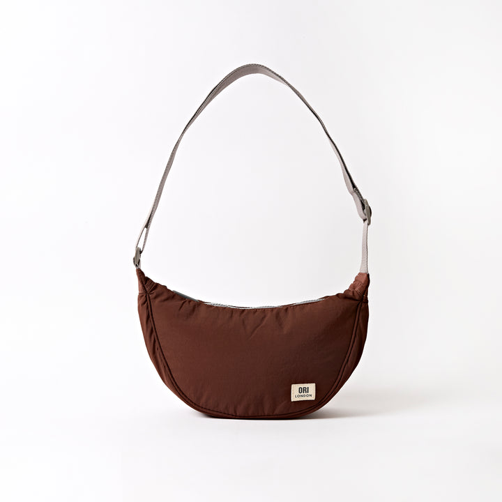 Farringdon Half Moon Bag in Chocolate
