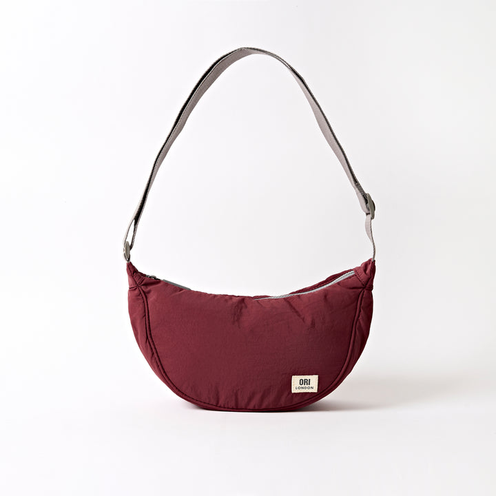 Farringdon Half Moon Bag in Bordeaux