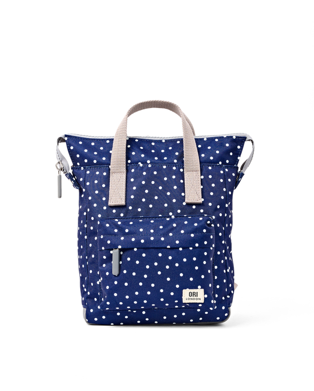 Bantry Backpack in Navy Polka Dot