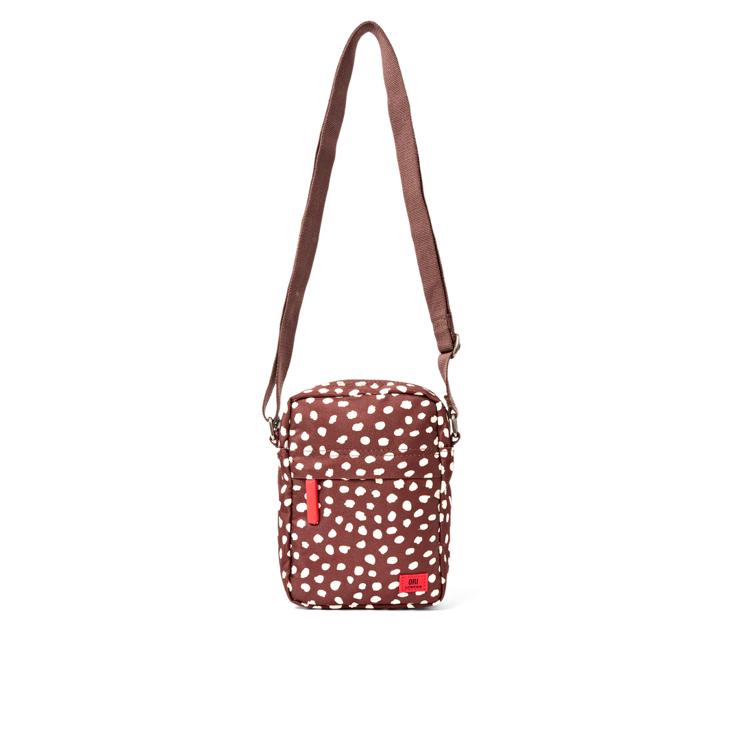 Bond Pocket Crossbody Bag in Brown Dot