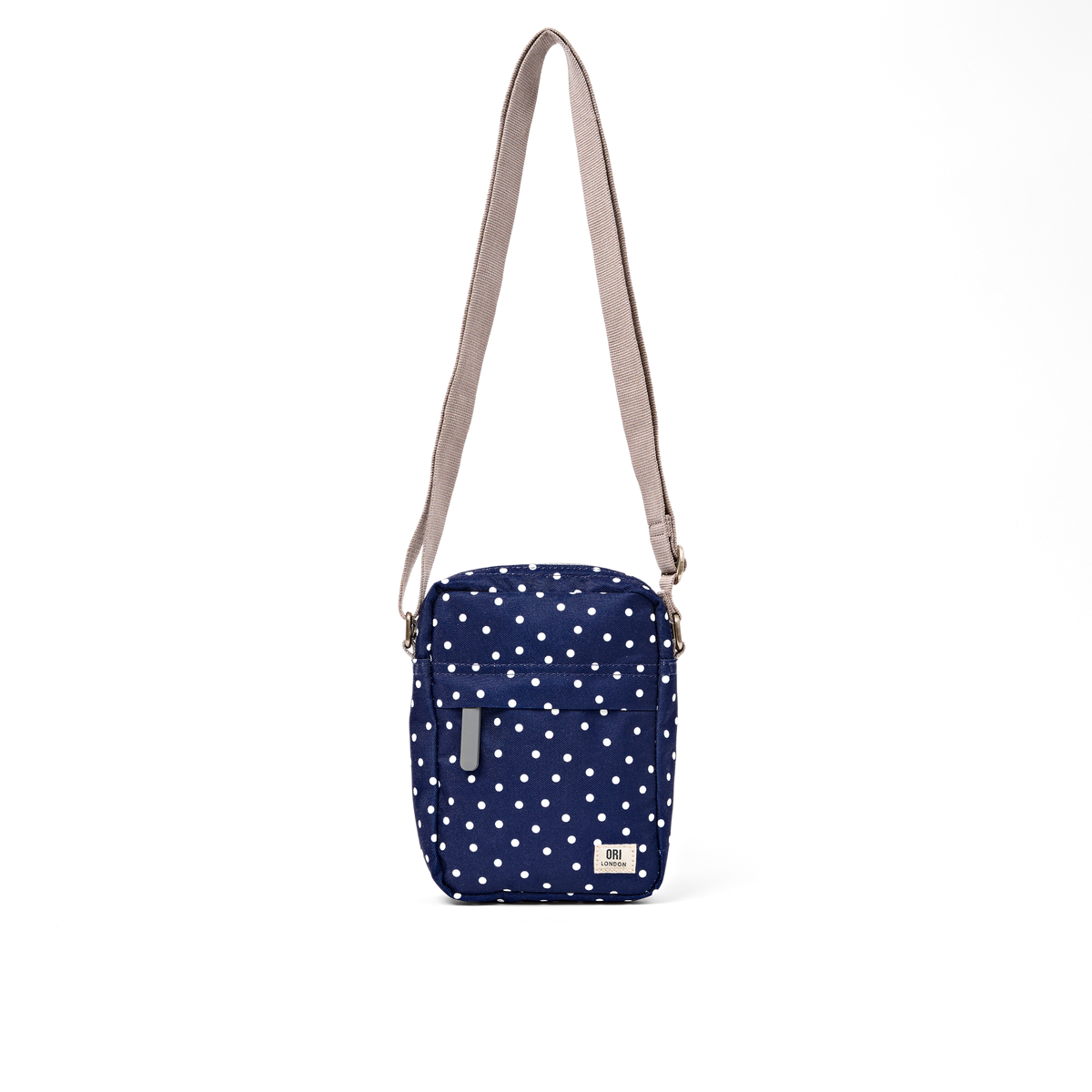 Bond Pocket Crossbody Bag in Navy Polka Dot