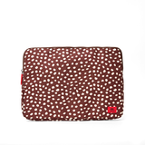 Brick Lane Laptop Sleeve in Brown Dot