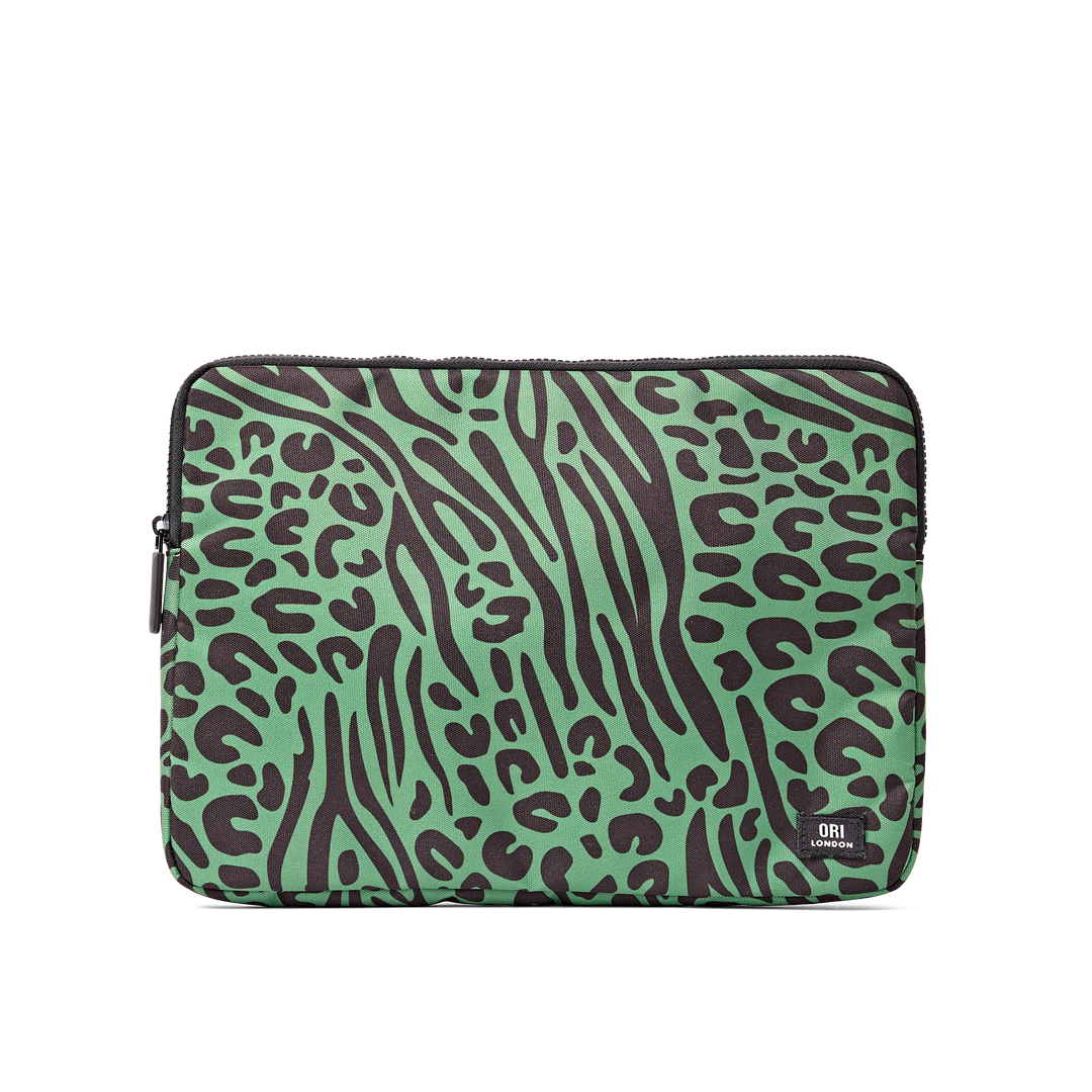 Brick Lane Laptop Sleeve in Mixed Animal Artichoke