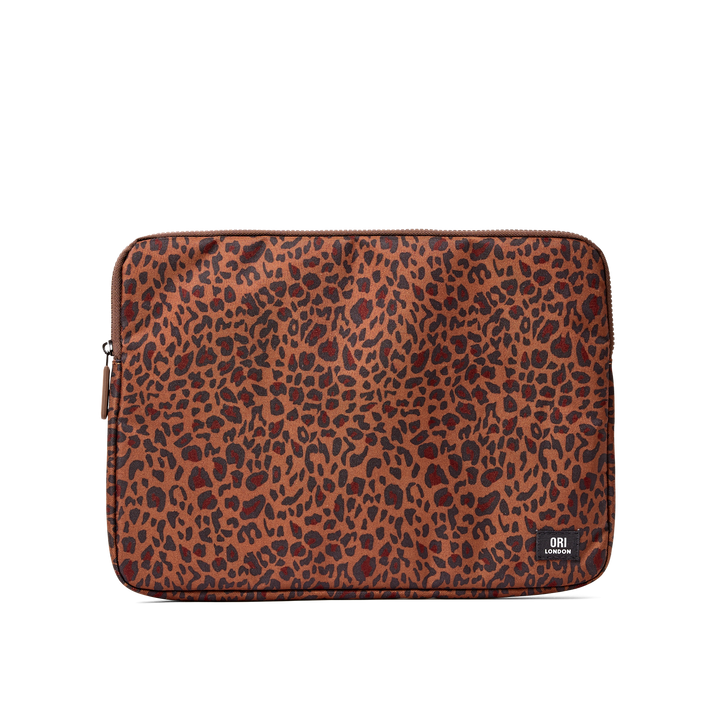 Brick Lane Laptop Sleeve in Mini Leopard