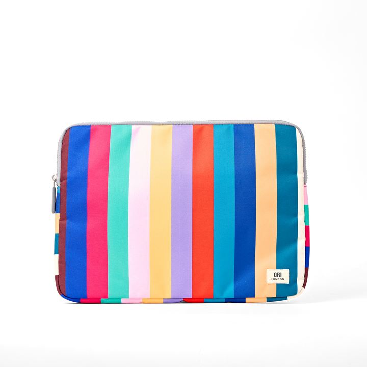 Brick Lane Laptop Sleeve in Wide Multi Stripe