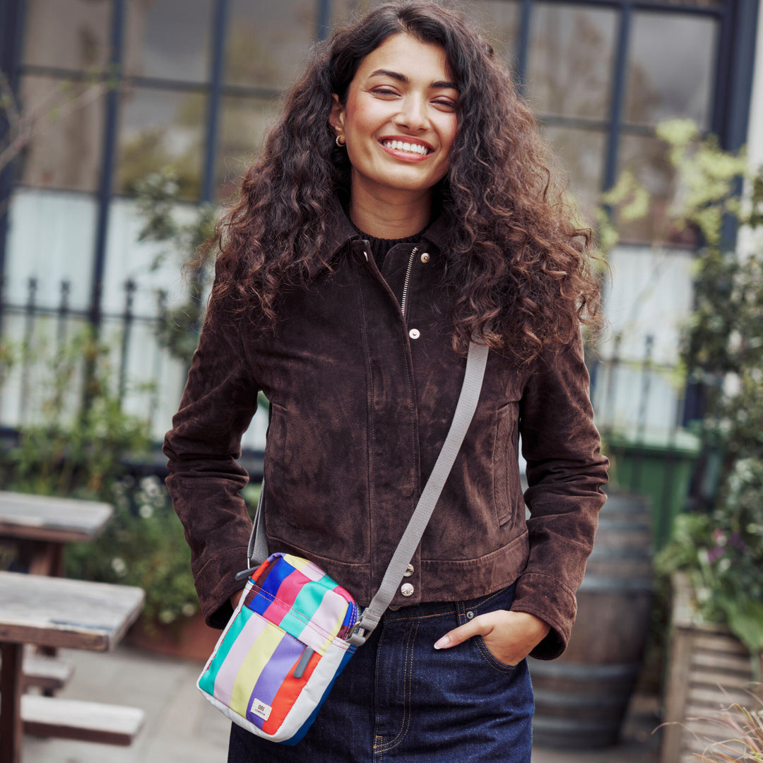 Bond Pocket Crossbody Bag in Wide Multi Stripe