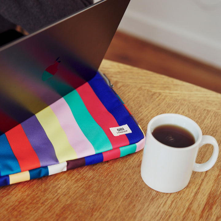 Brick Lane Laptop Sleeve in Wide Multi Stripe