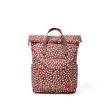 Canfield Roll Top Backpack in Brown Dot
