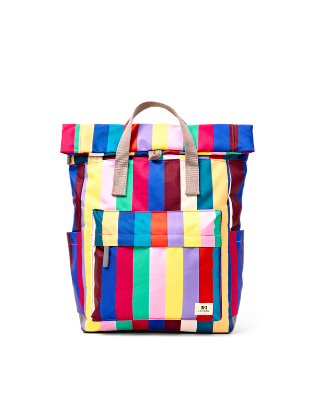 Canfield Roll Top Backpack in Wide Multi Stripe