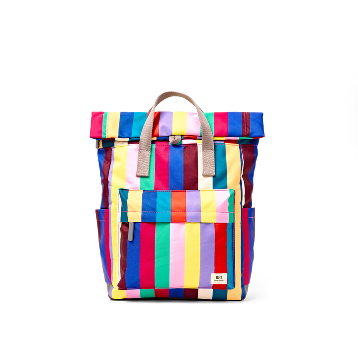 Canfield Roll Top Backpack in Wide Multi Stripe