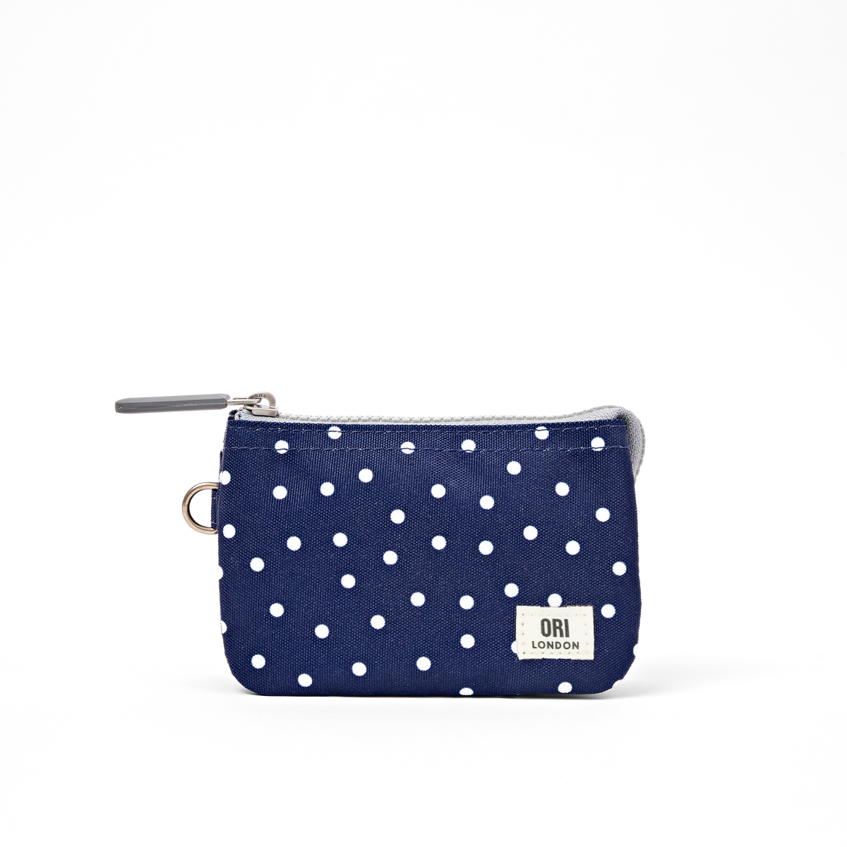 Carnaby Wallet in Navy Polka Dot