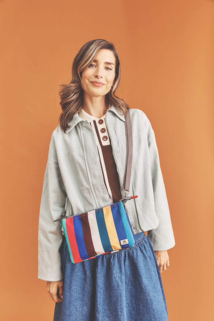 Carnaby Crossbody Bag in Wide Multi Stripe