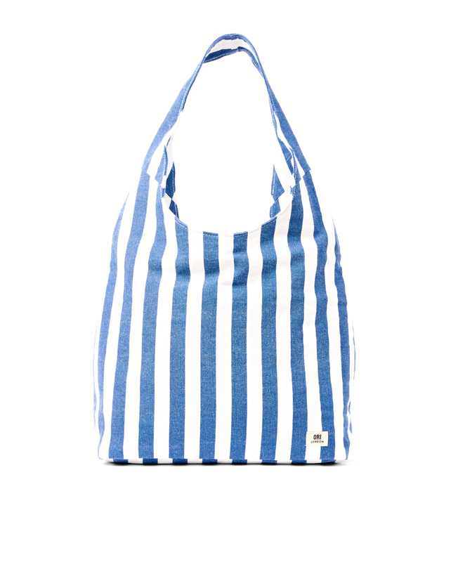Hoxton Shoulder Bag in Denim Stripe