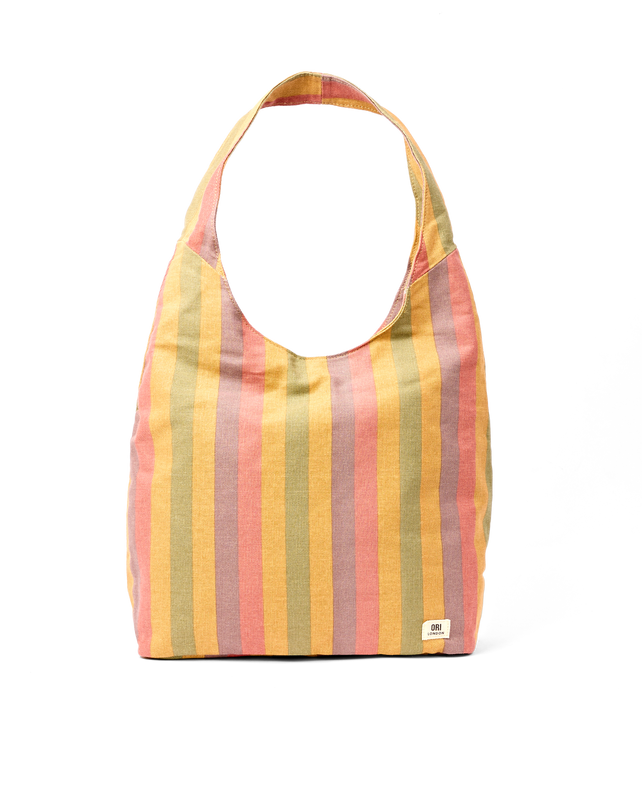 Hoxton Shoulder Bag in Faded Multi Stripe