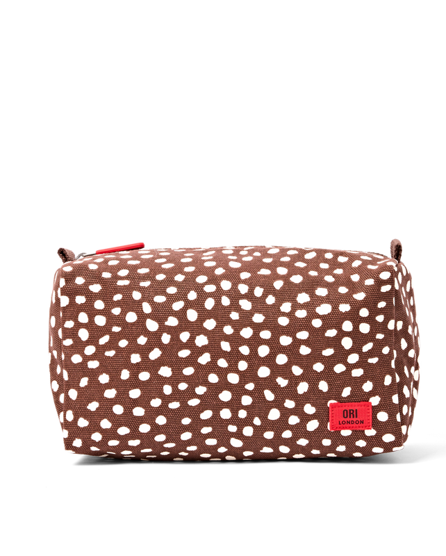 Maygrove Wash Bag in Brown Spot
