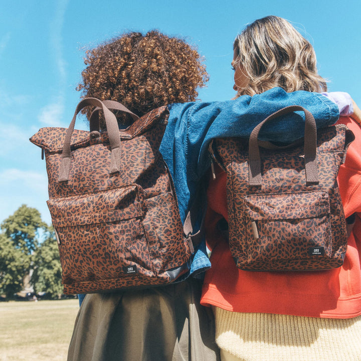 Canfield Roll Top Backpack in Mini Leopard