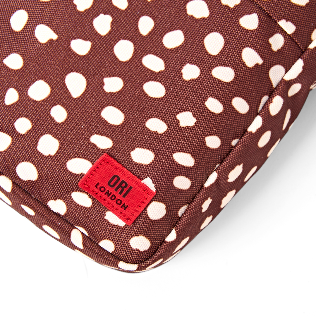 Bond Pocket Crossbody Bag in Brown Dot
