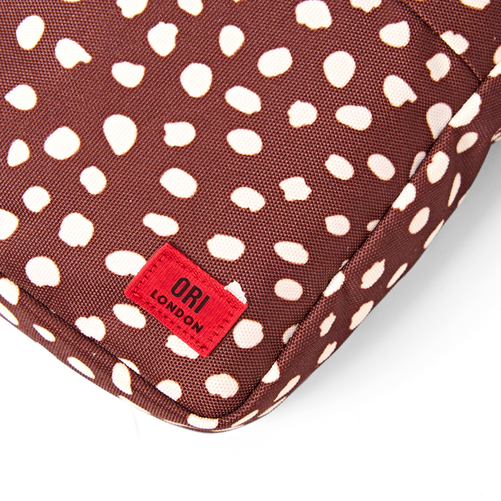 Bond Pocket Crossbody Bag in Brown Dot