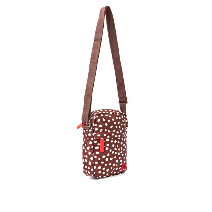 Bond Pocket Crossbody Bag in Brown Dot