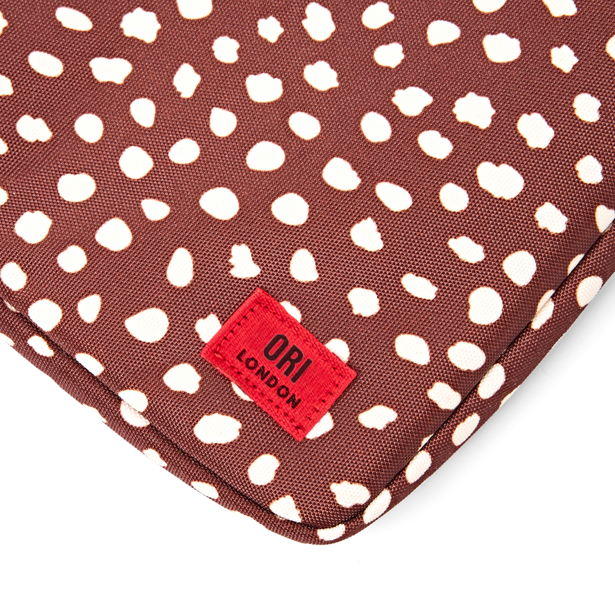 Brick Lane Laptop Sleeve in Brown Dot