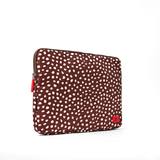 Brick Lane Laptop Sleeve in Brown Dot