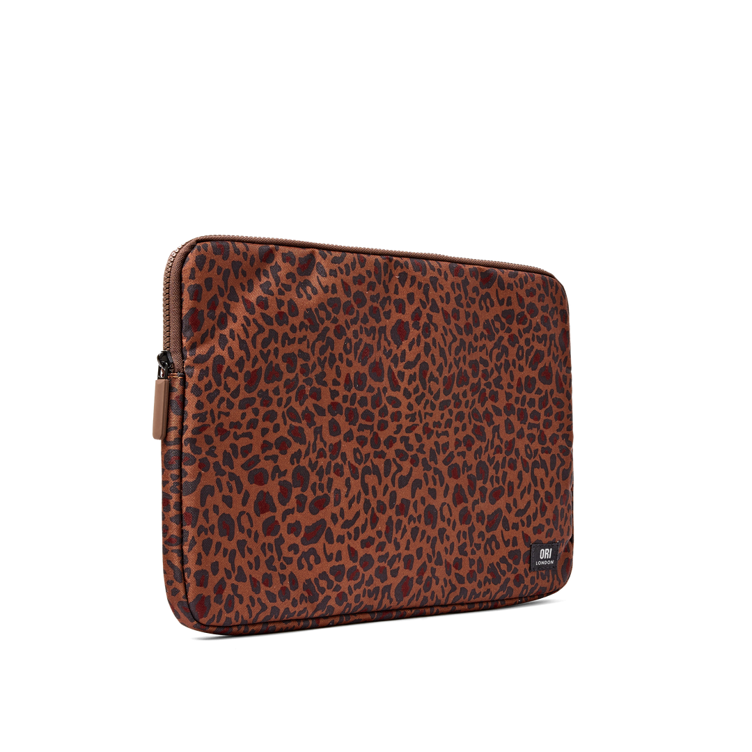 Brick Lane Laptop Sleeve in Mini Leopard
