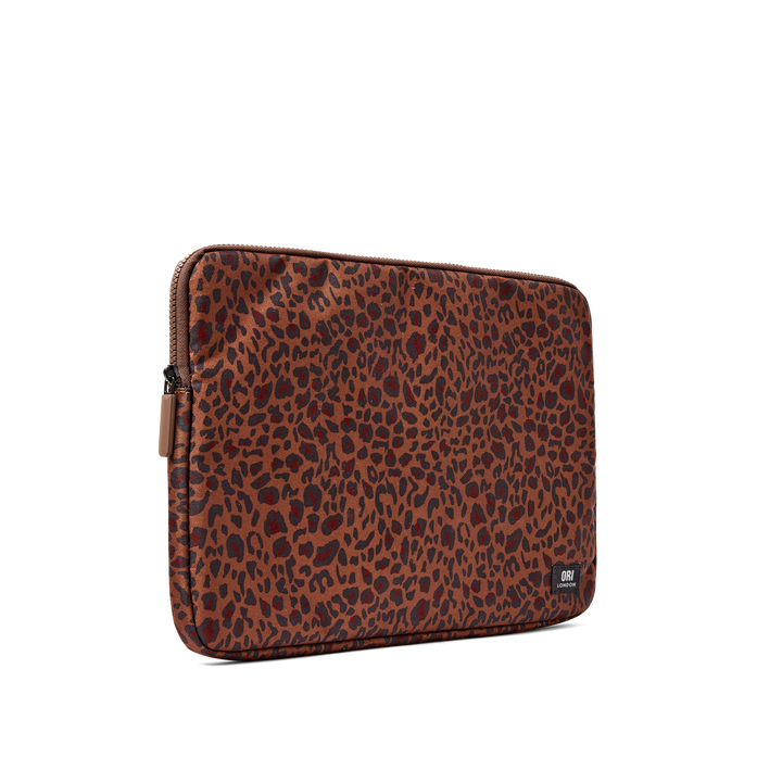 Brick Lane Laptop Sleeve in Mini Leopard