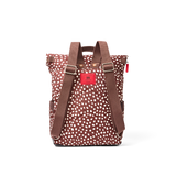 Canfield Roll Top Backpack in Brown Dot