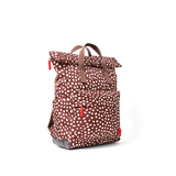 Canfield Roll Top Backpack in Brown Dot
