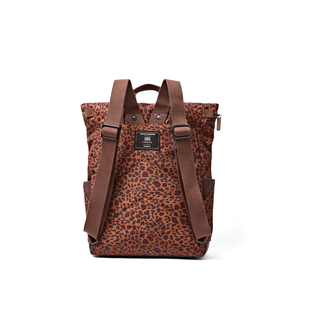Canfield Roll Top Backpack in Mini Leopard