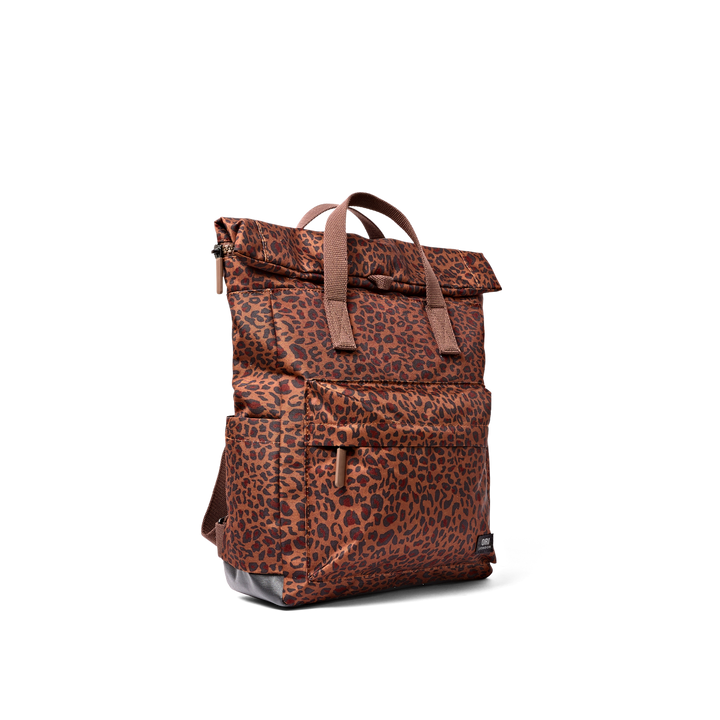 Canfield Roll Top Backpack in Mini Leopard