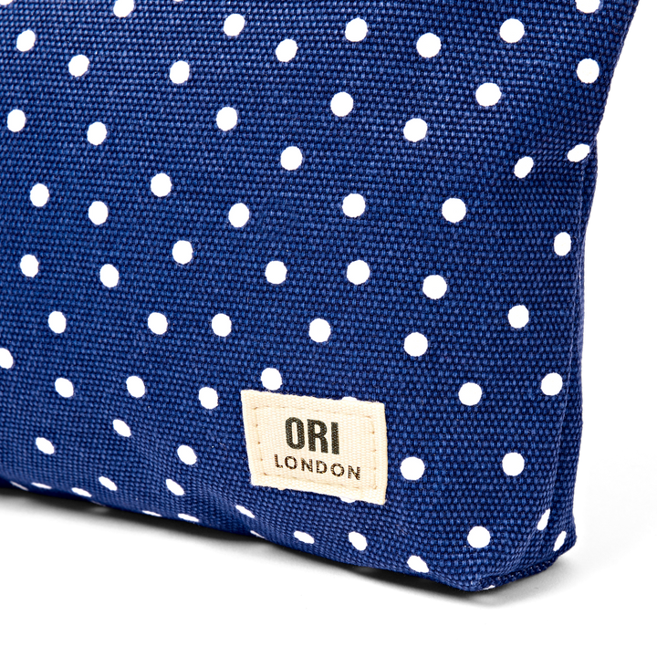 Maida Vale Pouch in Navy Polka