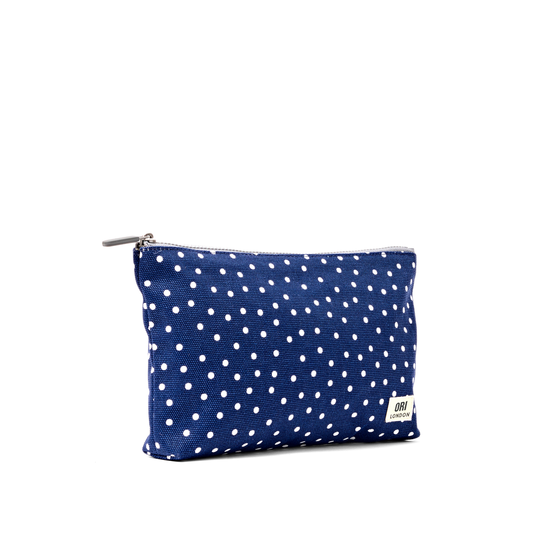 Maida Vale Pouch in Navy Polka