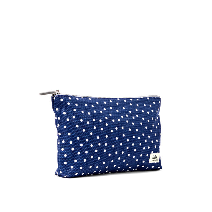 Maida Vale Pouch in Navy Polka