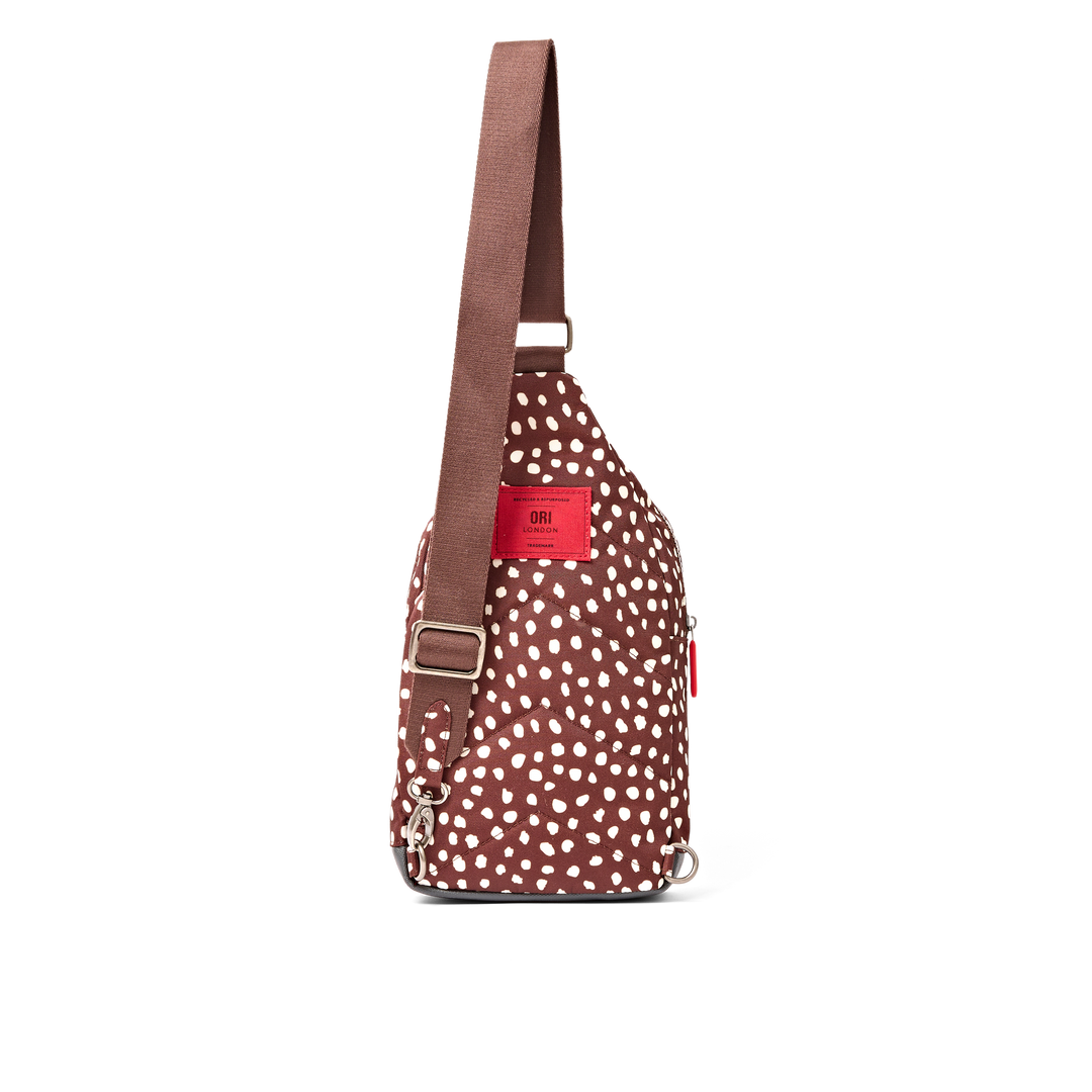 Willesden Sling Bag in Brown Dot