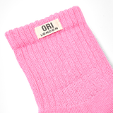 Windsor Crew Socks for Women in Pink Carnation