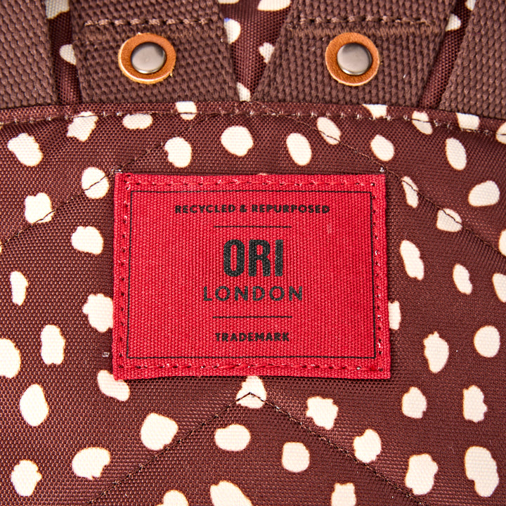 Bantry Backpack in Brown Dot