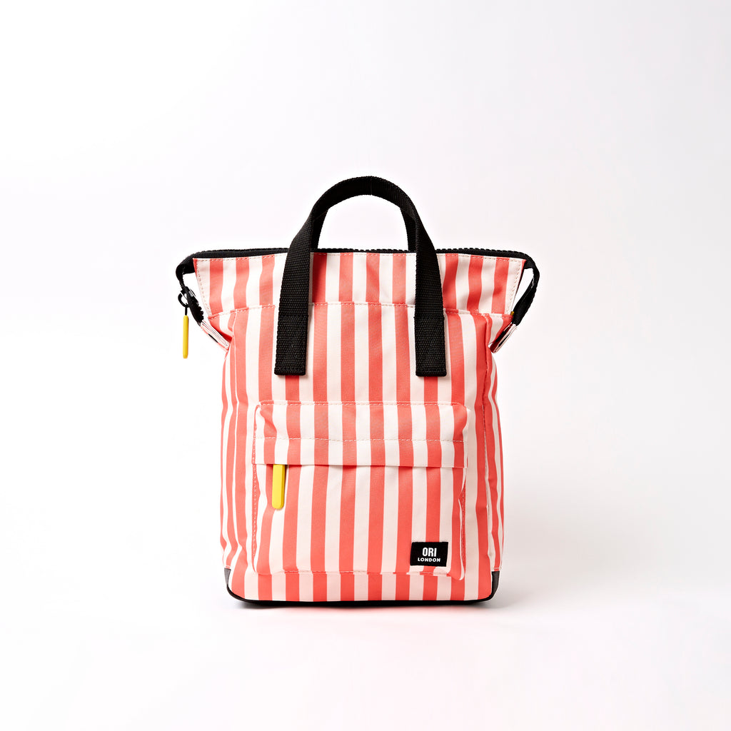 Bantry Coral Stripe | Eco-Friendly Backpack | ORI London