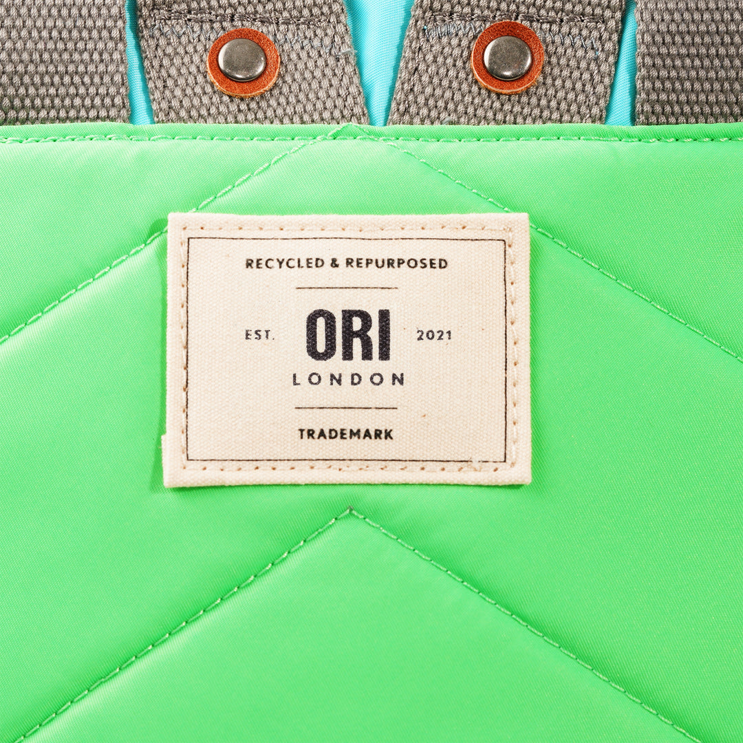 ORI London Bantry B Recycled Nylon Backpack Shamrock/Capri / Small