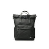 All Black Canfield Roll Top Backpack in Ash