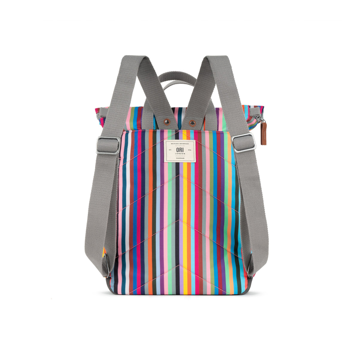 Canfield Roll Top Backpack in Multi Stripe