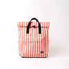 Canfield Roll Top Backpack in Coral Stripe