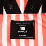 Canfield Roll Top Backpack in Coral Stripe