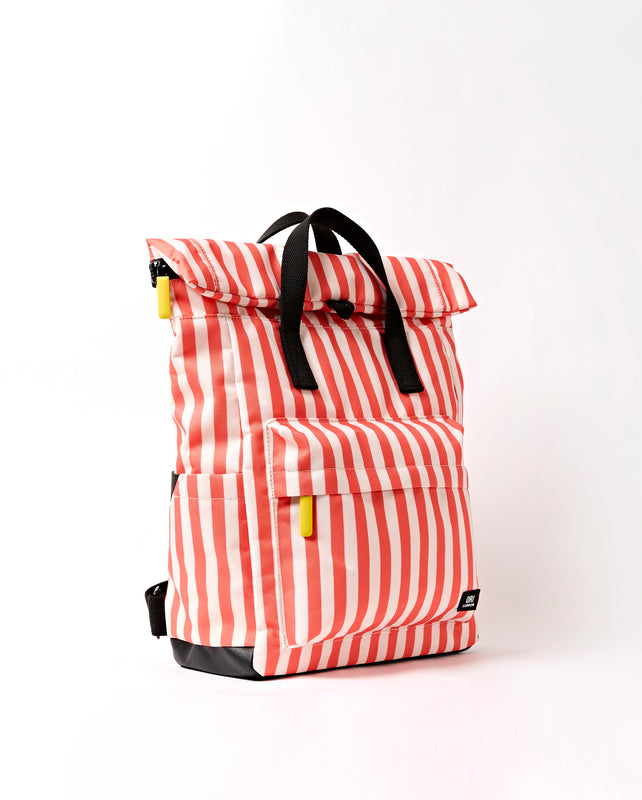 Canfield Roll Top Backpack in Coral Stripe