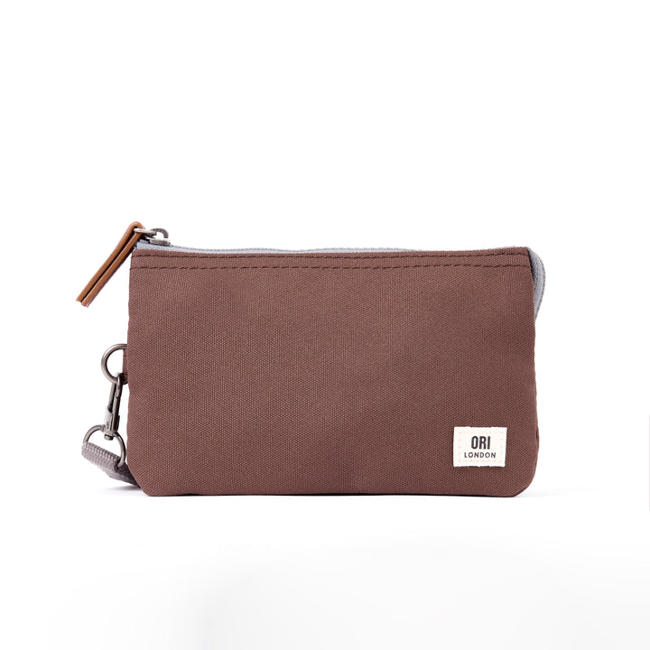 Carnaby Wallet in Cocoa With Strap