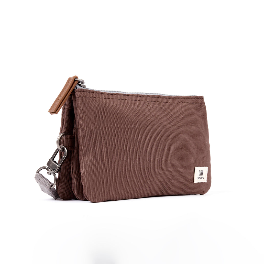 Carnaby Wallet in Cocoa With Strap