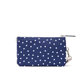Carnaby Wallet in Navy Polka Dot