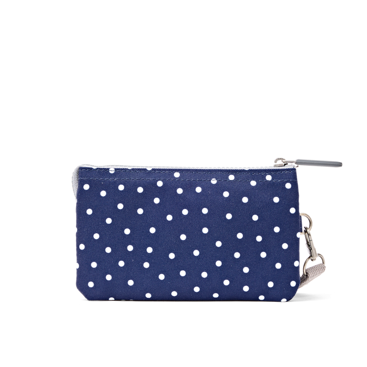Carnaby Wallet in Navy Polka Dot
